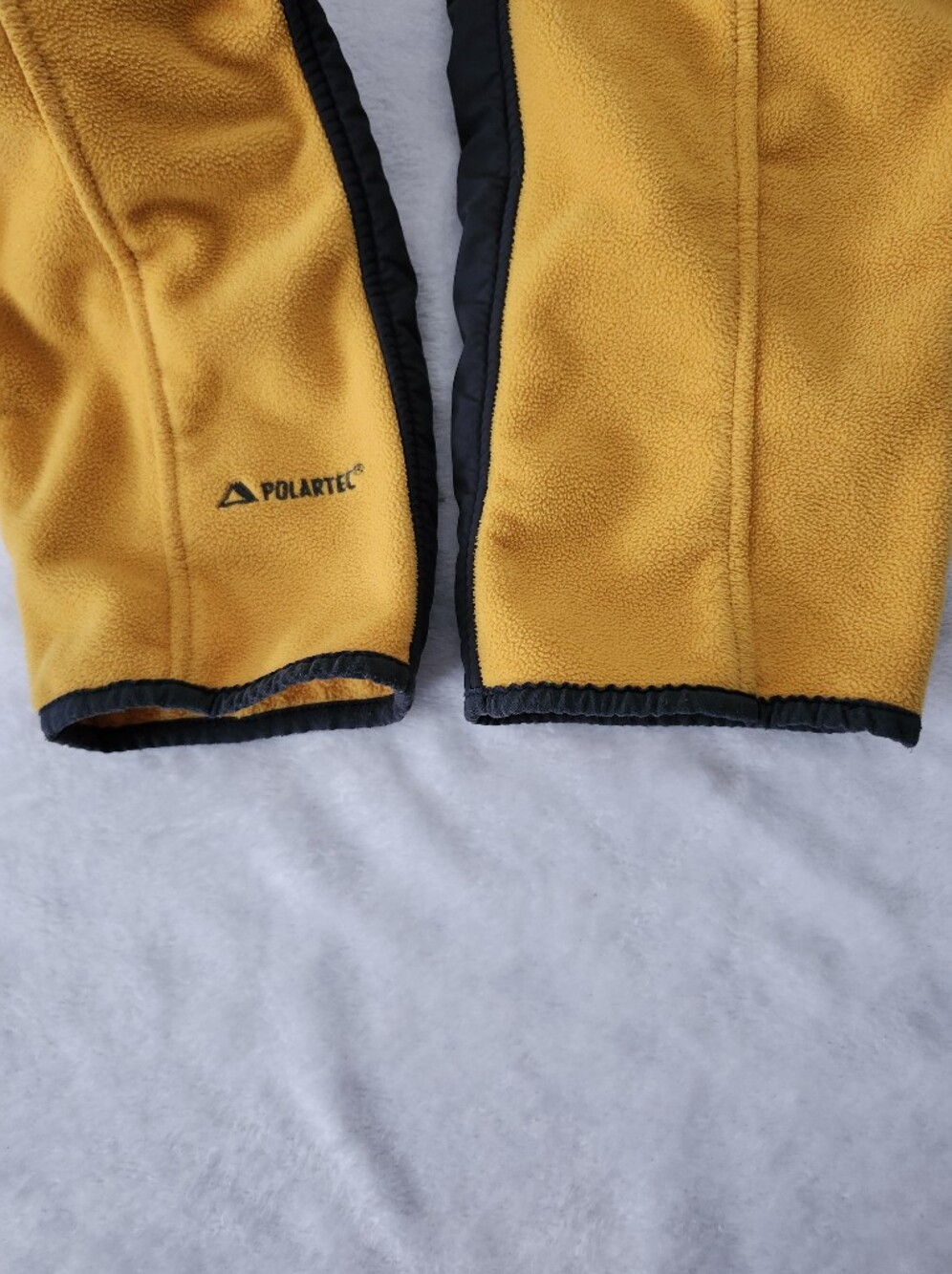 L.L. BEAN Men's Size XL Colorblock Polartec Fleece Sweater Jacket Grey Yellow - Picture 10 of 14